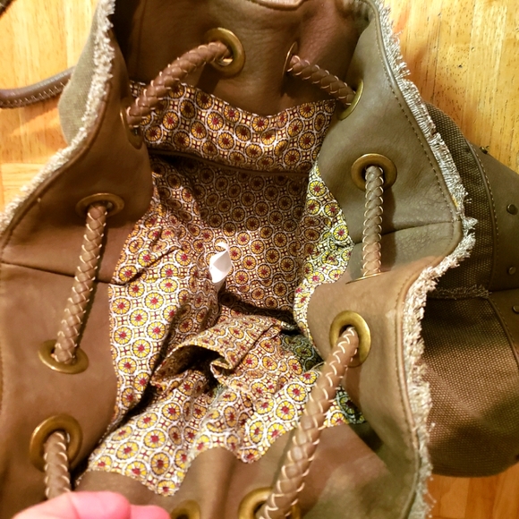 Steve Madden Olive Canvas Tote NWOT - Picture 3 of 7